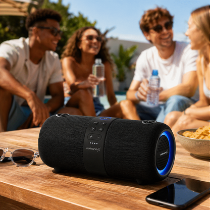 VolkanoX Python Series Bluetooth Speaker - Black | VK-3203-BK