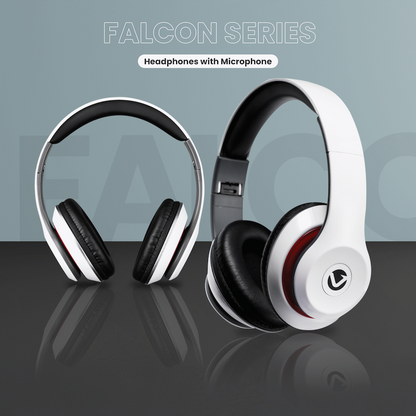Volkano Falcon Series Headphones with Microphone - White | VB-VF401-W