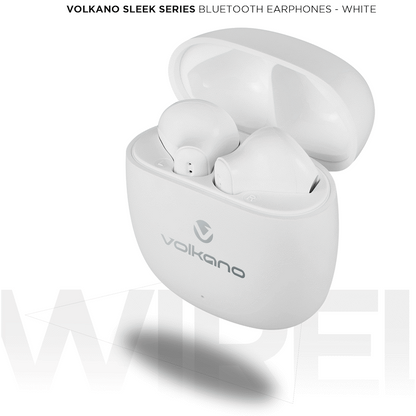 Volkano Sleek Series TWS Earphones - White | VK-1153-WT