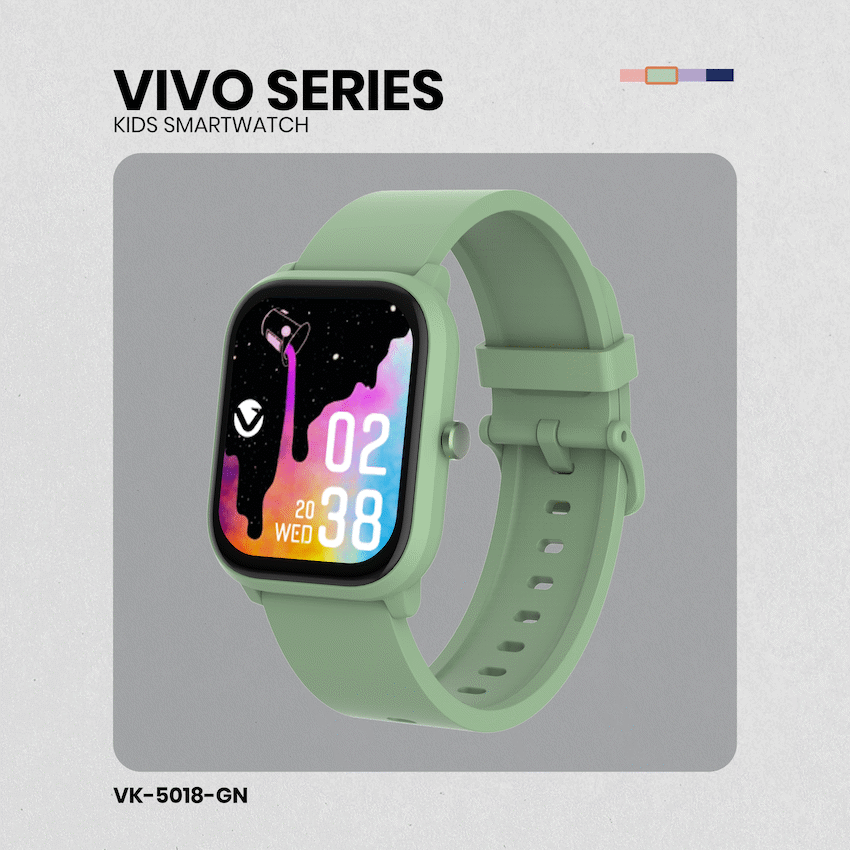 Volkano Vivo Series Kids Smart Watch - Sage Green | VK-5018-GN