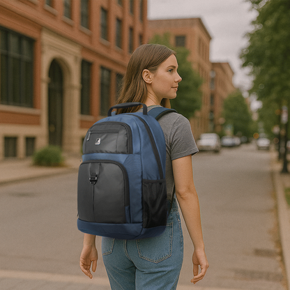 Volkano Franklin 15.6" Laptop Backpack - Navy/Black | VK-7144-NVBK