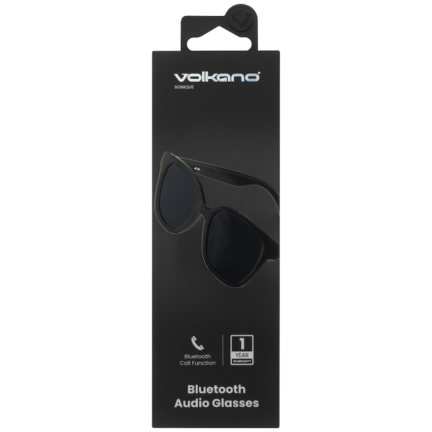 Volkano Sonique Series Bluetooth Audio Glasses - Dark Lenses | VK-80001-BK