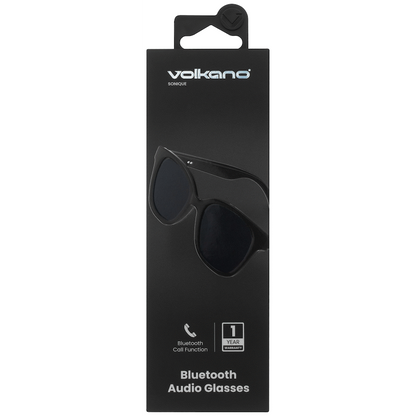 Volkano Sonique Series Bluetooth Audio Glasses - Dark Lenses | VK-80001-BK