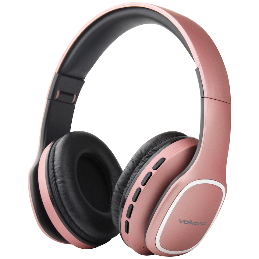 Volkano Phonic Series Bluetooth Full-Size Headphones - Rose Gold | VK-2002-GD
