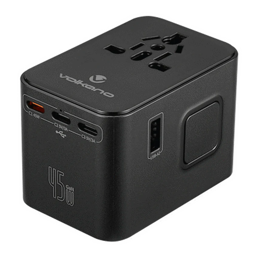 Volkano Jetsetter series 45W PD Travel Adaptor | VK-8027-BK
