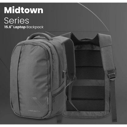 Volkano Midtown 15.6" Laptop Backpack - Black | VK-7151-BK