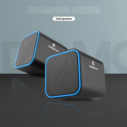 Volkano Diamond Series USB Speaker - Blue | VB-702-BLUE