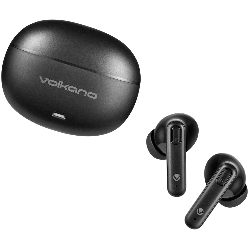 Volkano Pulse Series True Wireless Earphones with Charging Case - Black | VK-1164-BK