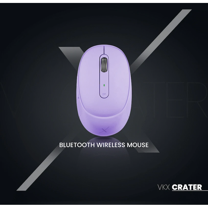 VolkanoX Crater Bluetooth Wireless Mouse - Purple | VKX-202-PR