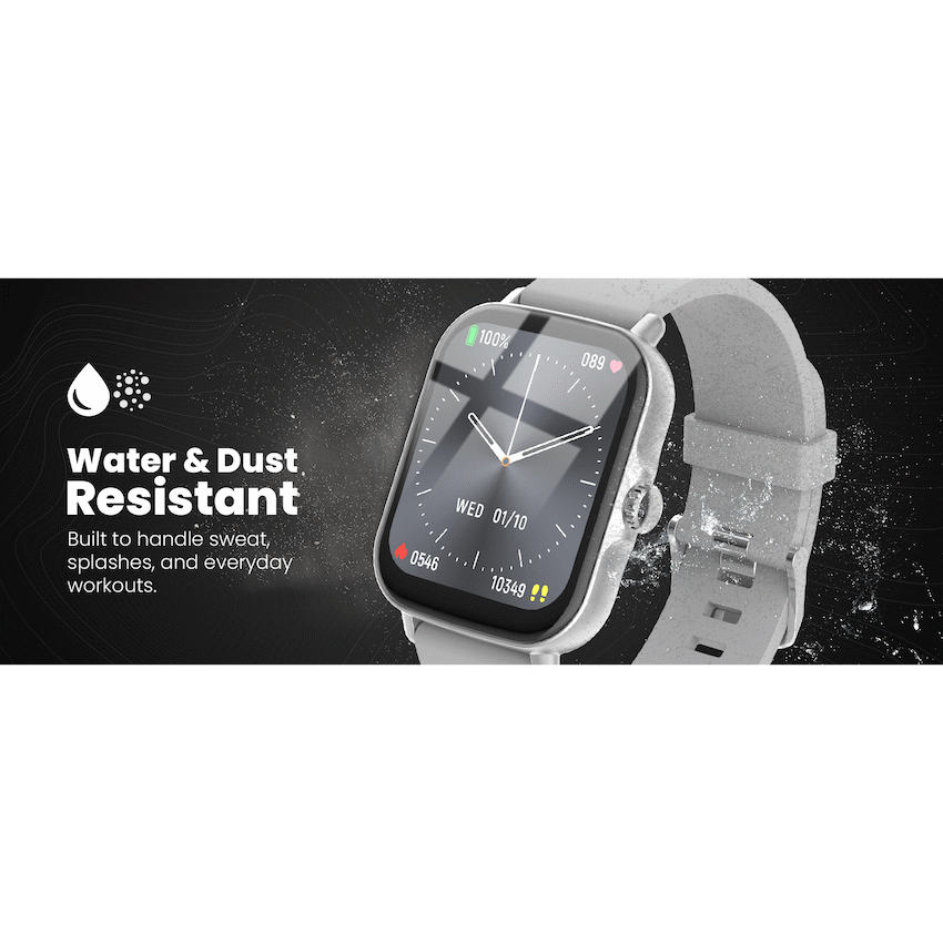 Volkano Active Tech Serene series Watch with heart rate monitor - Silver | VK-5072-SL[V2]