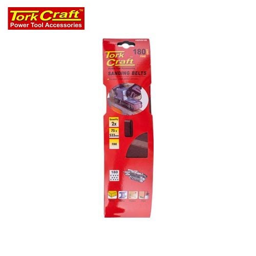 Sanding Belt 75 X 533mm 180Grit 2/Pack