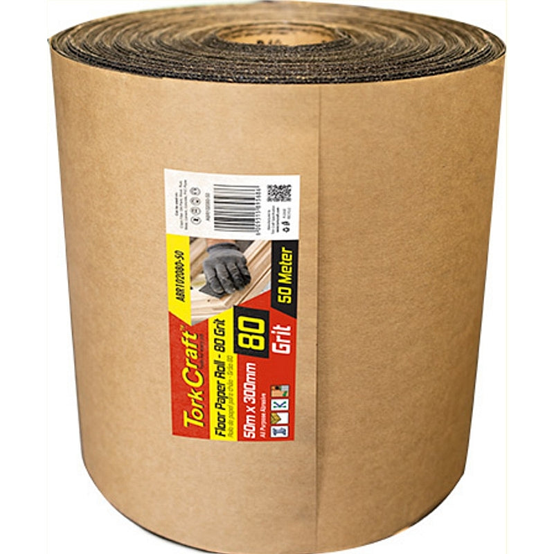 Tork Craft Floor Paper Roll 300mm x 50M, 80 Grit | ABR102080-50
