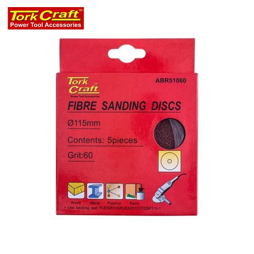 Fibre Disc 115mm 60 Grit 5/Pack