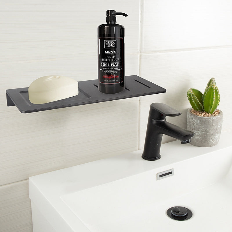 Wildberry Matt Black Bathroom Shelf 270 x 100mm | ABS6125