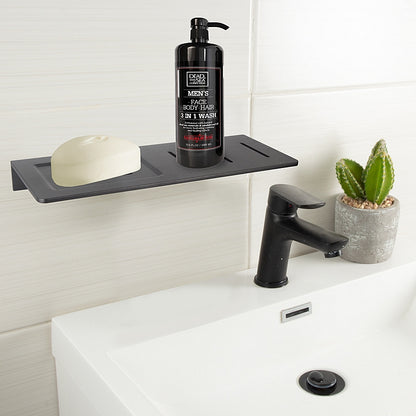 Wildberry Matt Black Bathroom Shelf 270 x 100mm | ABS6125