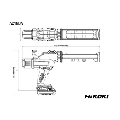 HiKOKI 18V Cordless Caulking Gun (Bare Tool) | AC18DAW5Z