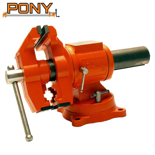 PONY 5&#8243; Multi-Purpose Heavy Duty Swivel Base Bench Vice
