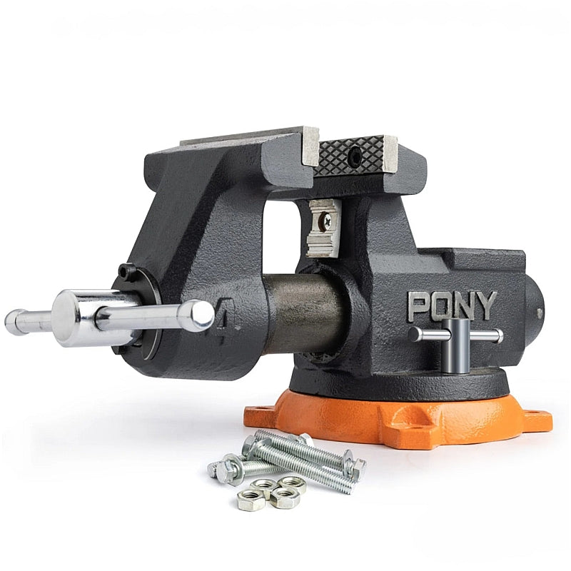 Pony 4" Heavy Duty Workshop Swivel Base Bench Vice (100mm) | AC29140