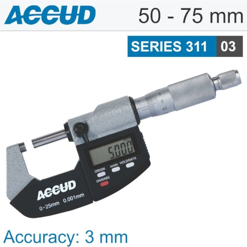 Metric digital outside micrometer 50-75mm 0.001mm res.