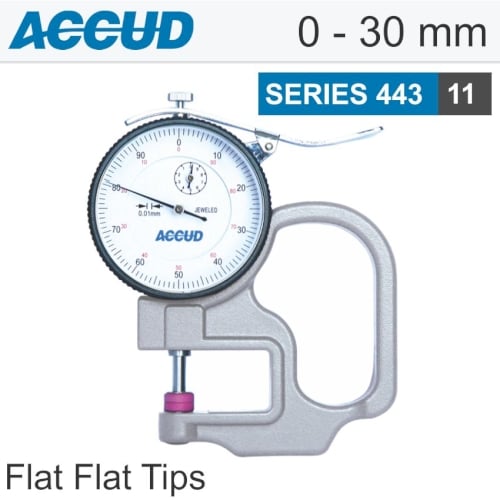 Thickness gauge flat-flat tips 0-30mm