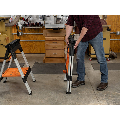 Pony 2-Piece Multi-Functional Clamping Sawhorses with Accessories | AC60400