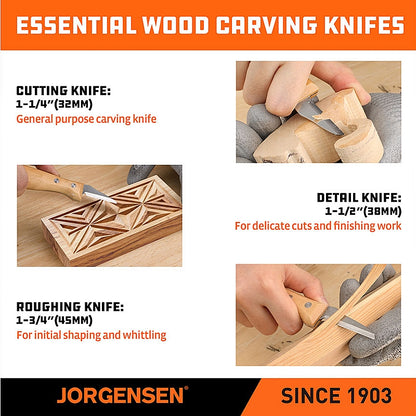 Jorgensen 3-Piece Whittling Knife Set | AC70460