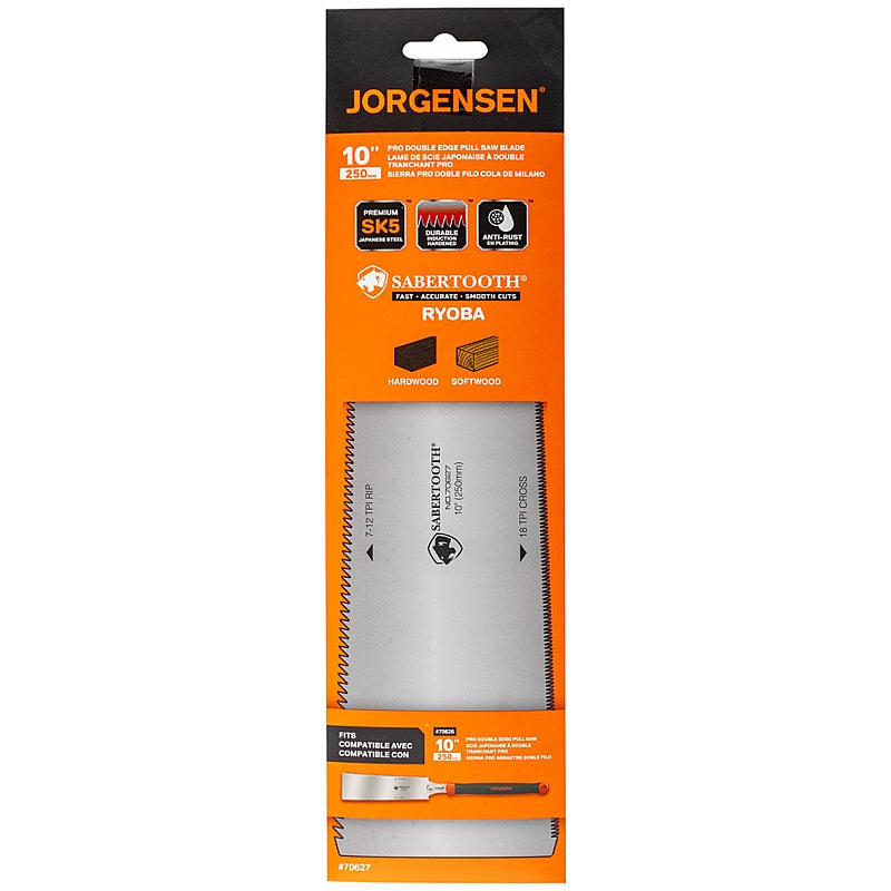 Jorgensen 250mm Pro Double Edge Ryoba Pull Saw Blade for #70626 | AC70627
