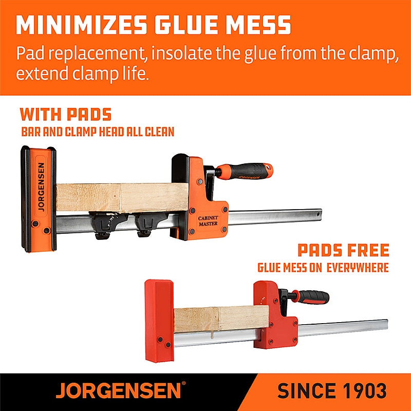 Jorgensen 3-Piece Parallel Clamp Jaw Pads | AC8202