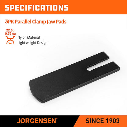 Jorgensen 3-Piece Parallel Clamp Jaw Pads | AC8202