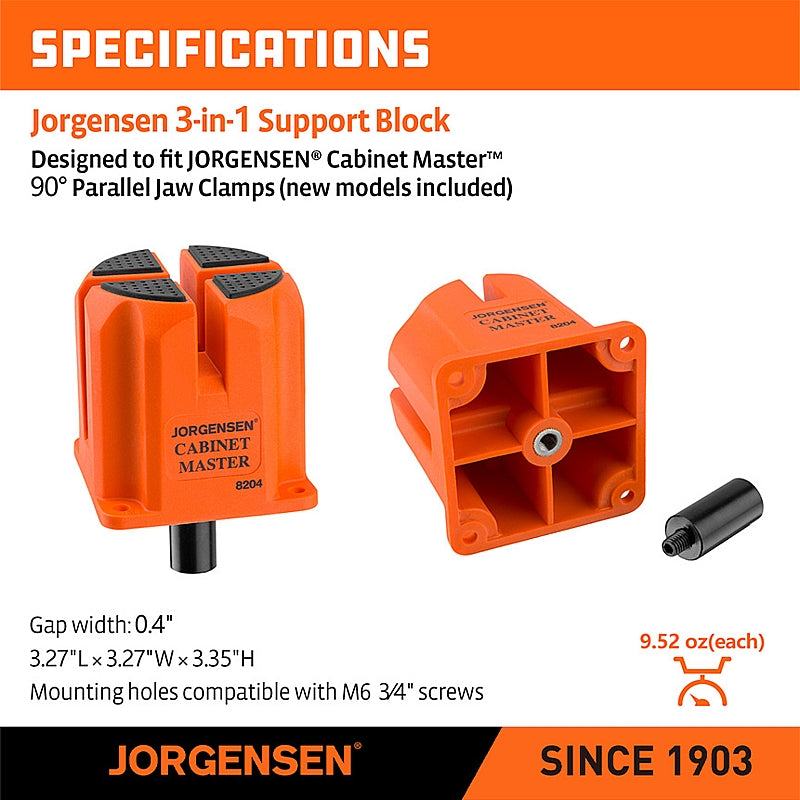 Jorgensen 2-Piece 3-In-1 Multi‑Function Support Blocks | AC8205