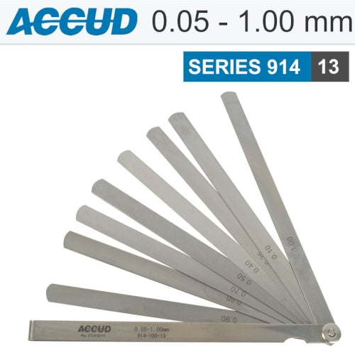 Long feeler gauge length 200mm 0.05-1.00mm