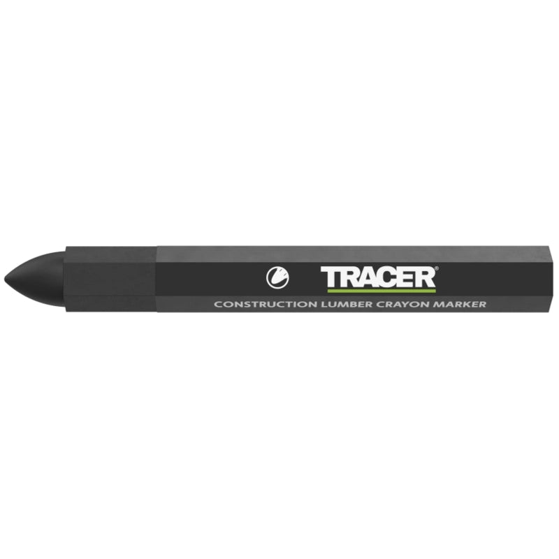 TRACER 12 Pack Construction Lumber Crayon Markers - Black | ACM1