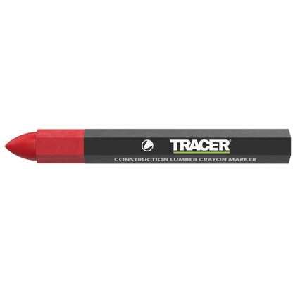 TRACER 12 Pack Construction Lumber Crayon Markers - Red | ACM2