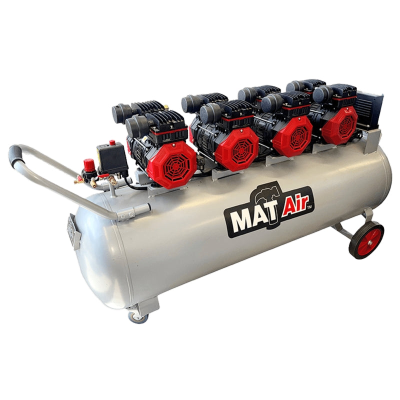 MATair 150L Air Compressor, Silent & Oil-Free, 3.0kW/4HP, 220V/1P | AIR3070