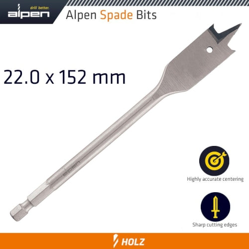 Spade bit 22mmx152mm