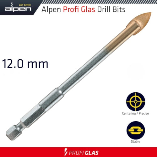 Glass and tile drill bit 12mm