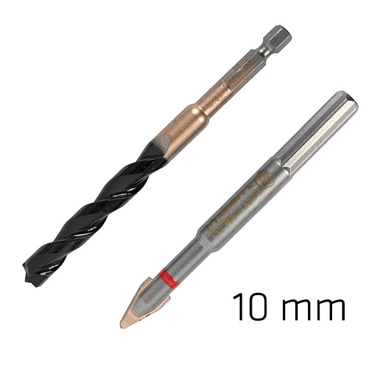 Alpen 2Pc Porcelain C Protector & Concrete Drill Bit Set, 10mm | ALP30310