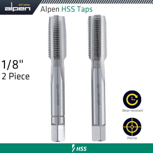 Hss hand tap set g 1/8' pouched