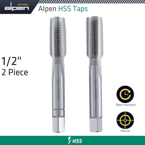 Hss hand tap set g 1/2' pouched