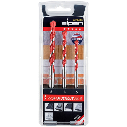 Alpen 3 Piece Profi Multicut Drill Bit Set | ALP PM3