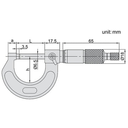 ACCUD Analogue Outside Micrometer, 75-100mm (0.01mm) | AC321-004-01