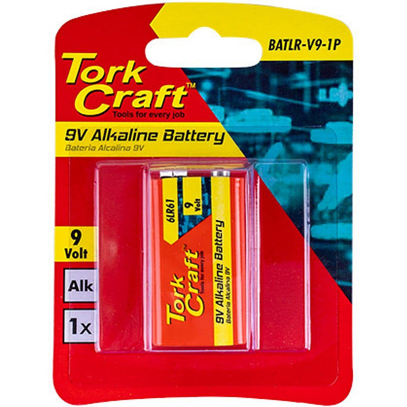 Tork Craft 1/Pk 9V Alkaline Battery | BATLR-9V-1P