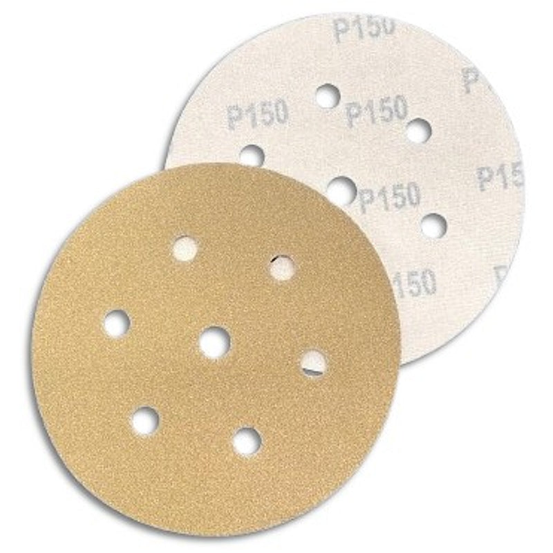 Binic 50Pc B65 20% Ceramic Velcro Sanding Discs, D150mm, 7-Holes, P150 | BIN004/7