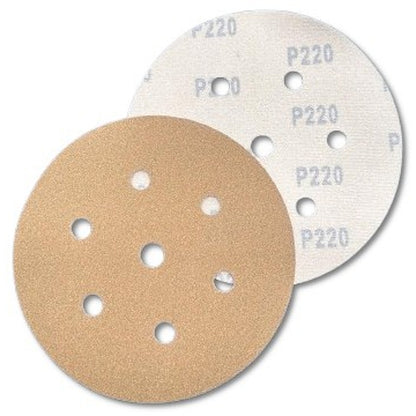 Binic 50Pc B65 20% Ceramic Velcro Sanding Discs, D150mm, 7-Holes, P220 | BIN005/7