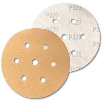 Binic 50Pc B65 20% Ceramic Velcro Sanding Discs, D150mm, 7-Holes, P320 | BIN006/7