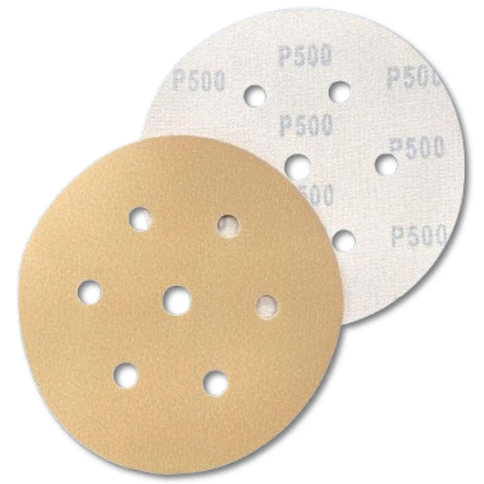 Binic 50Pc B65 20% Ceramic Velcro Sanding Discs, D150mm, 7-Holes, P500 | BIN008/7