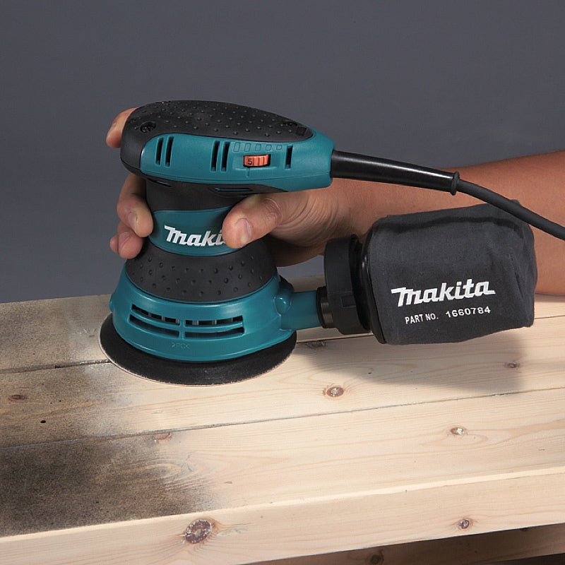 Makita Random Orbital Sander 125mm, 300W (with Dust Bag) | BO5031
