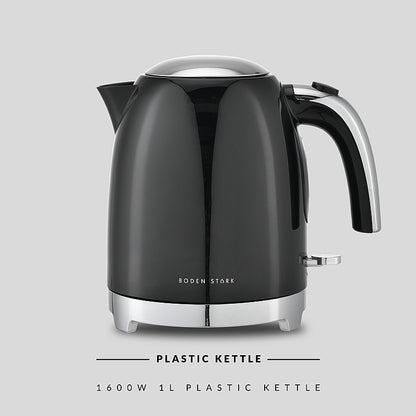 Boden Stark 1L Plastic Kettle - Black | BS-1LPK-BK