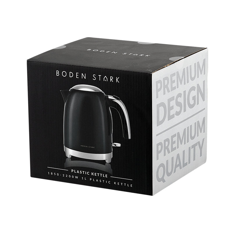 Boden Stark 1L Plastic Kettle - Black | BS-1LPK-BK