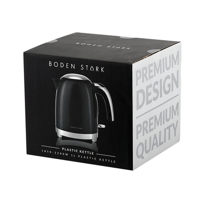 Boden Stark 1L Plastic Kettle - Black | BS-1LPK-BK